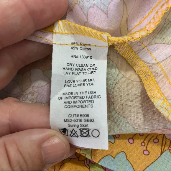 Show Me Your Mumu Short Mini Swing Skirt In Groovy Blooms Floral Size XS NWT! - Picture 10 of 11